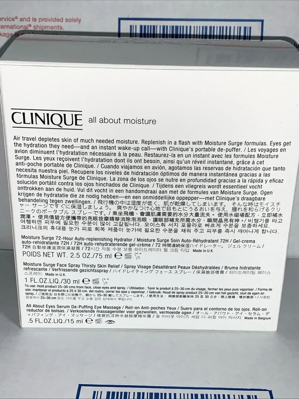 Clinique Moisture Surge Hydration 3-Piece Gift Set All About Eyes New Box